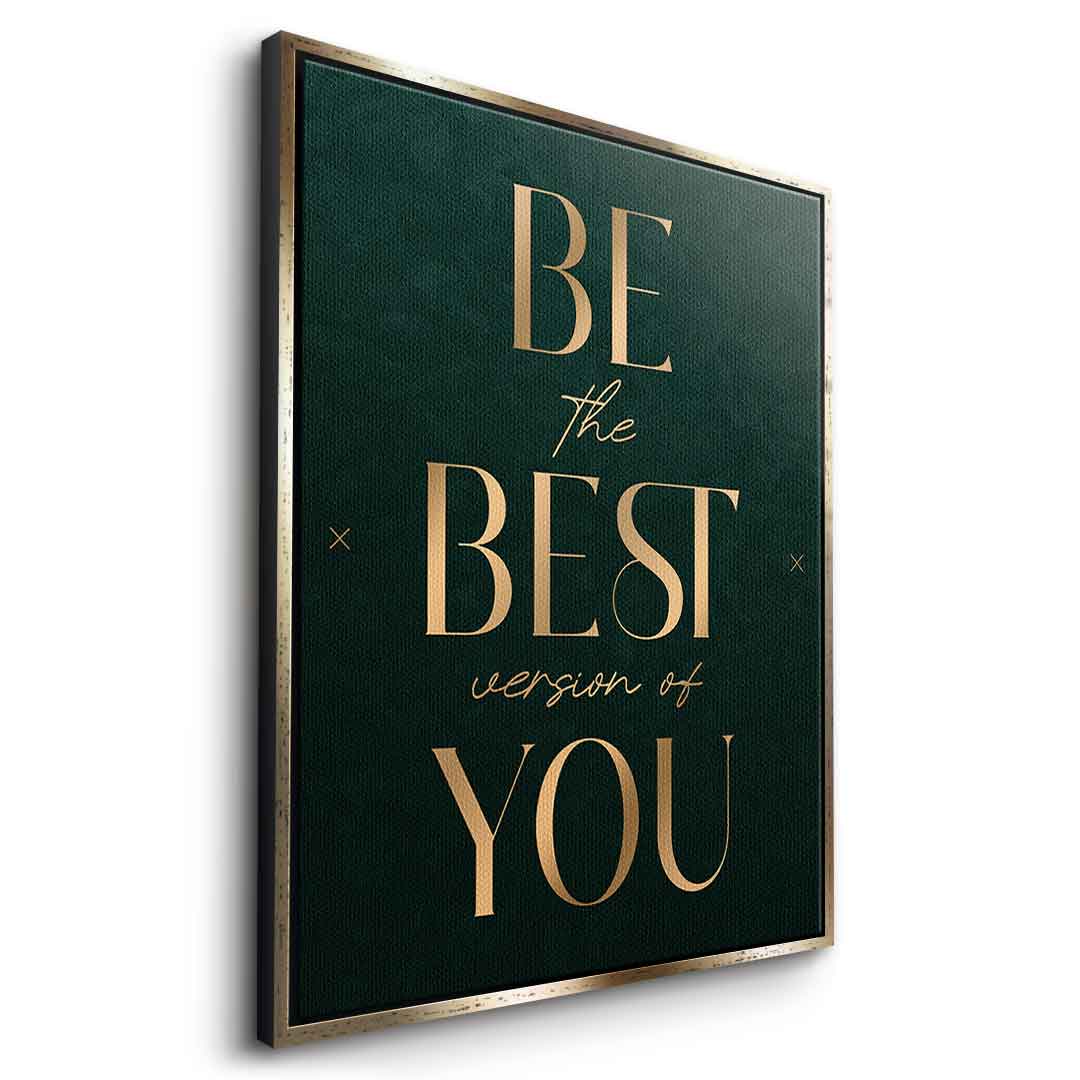 Be the Best Leinwandbild Profil – Motivation Typografie