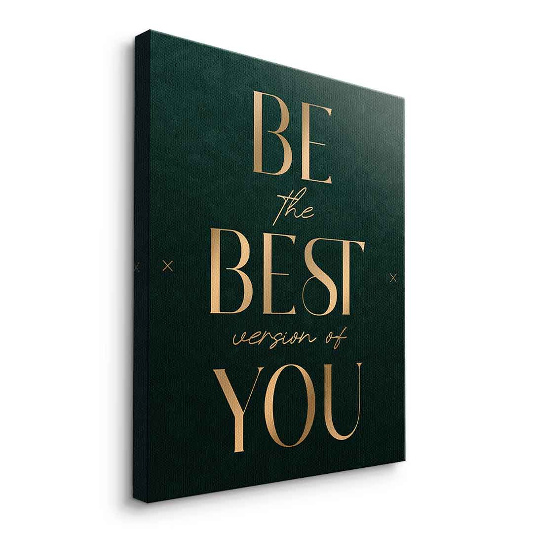 Be the Best Leinwandbild Seitenansicht – Motivation Typografie
