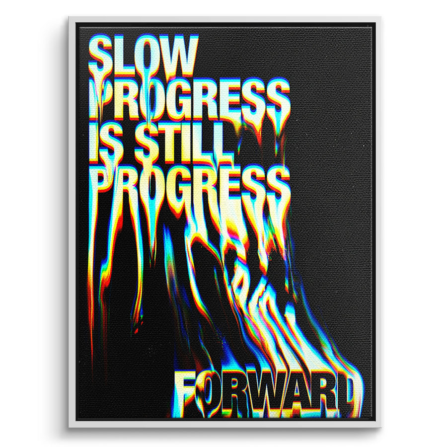 DOTCOMCANVAS Slow Process Leinwandbild Vorderansicht Weißer Rahmen