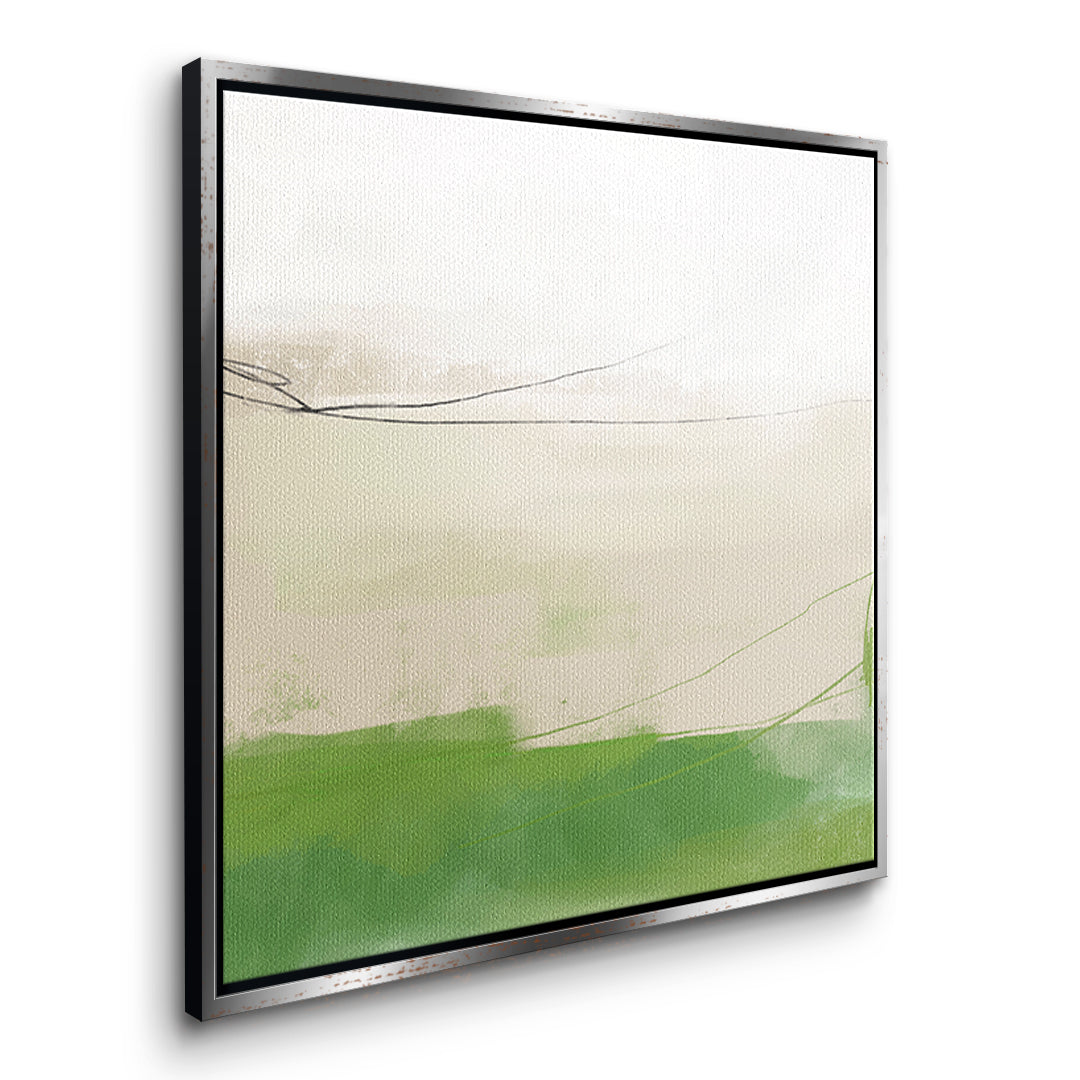 DOTCOMCANVAS What stayed Leinwandbild Seitenansicht silberner Rahmen