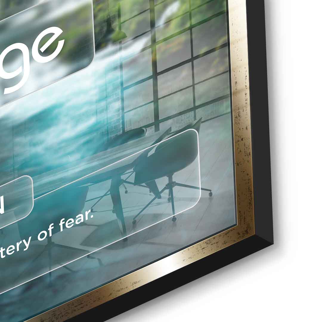 DOTCOMCANVAS® Courage (Co) Acrylglasbild Version Farbig – Detailansicht 2