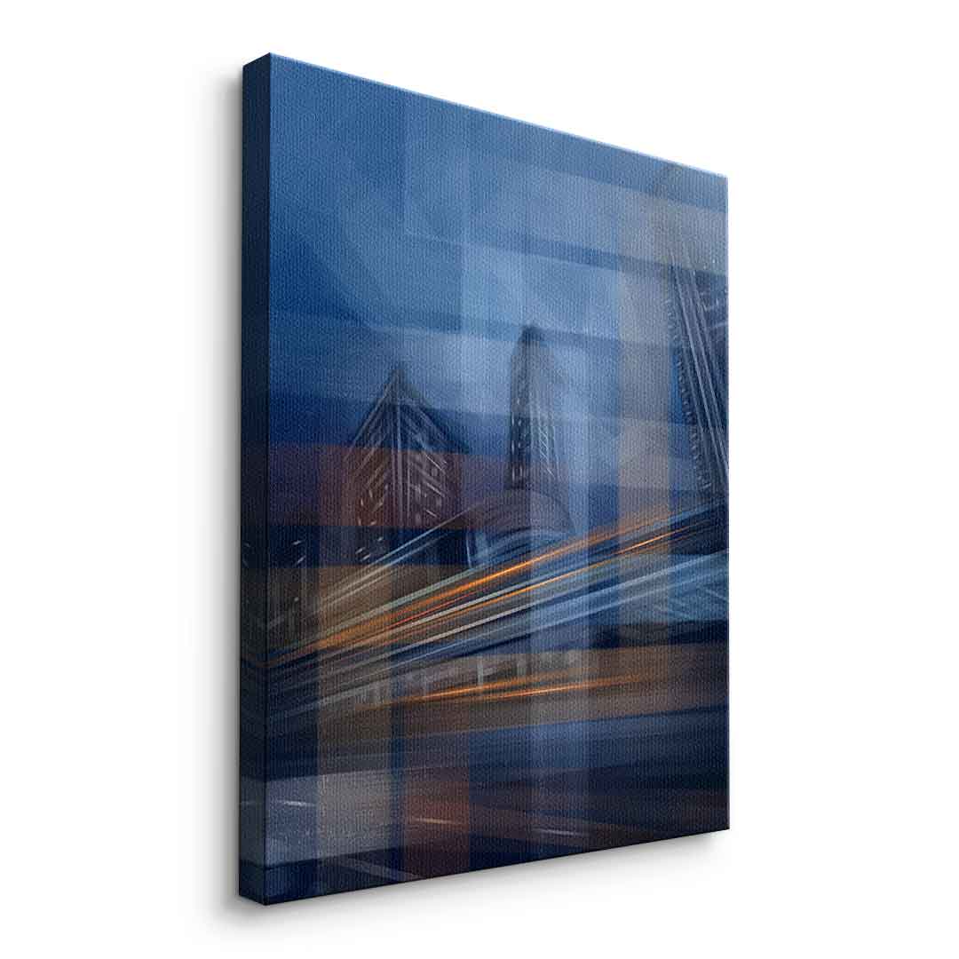 Moving City Glass - Leinwandbild Seite