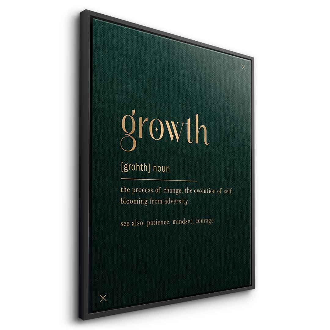 DOTCOMCANVAS Growth Leinwandbild Schwarzer Rahmen Seitenansicht
