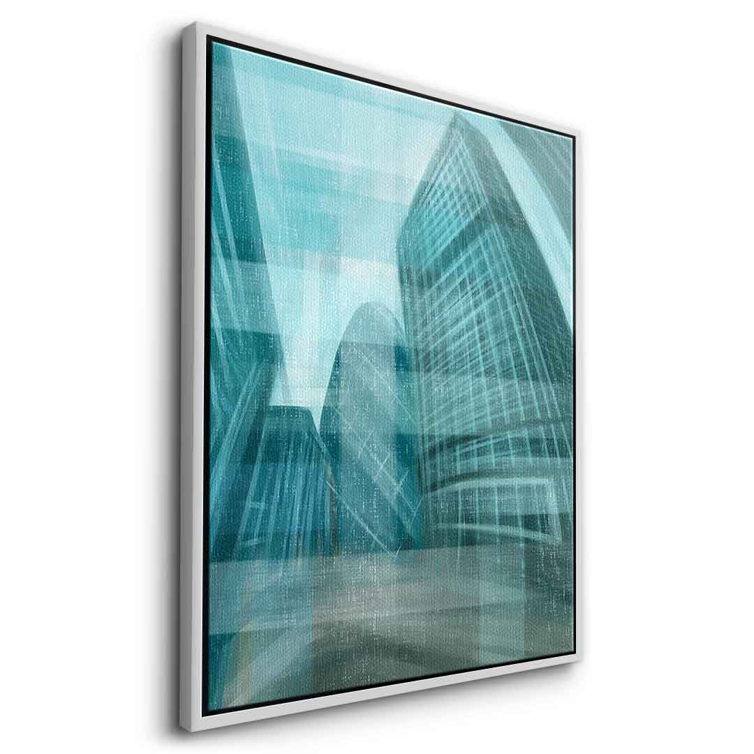 Shining City Pearl Glas - Leinwandbild Seite