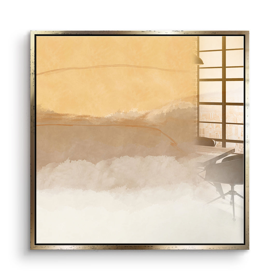 DOTCOMCANVAS In soft time Acrylglasbild Vorderansicht goldener Rahmen
