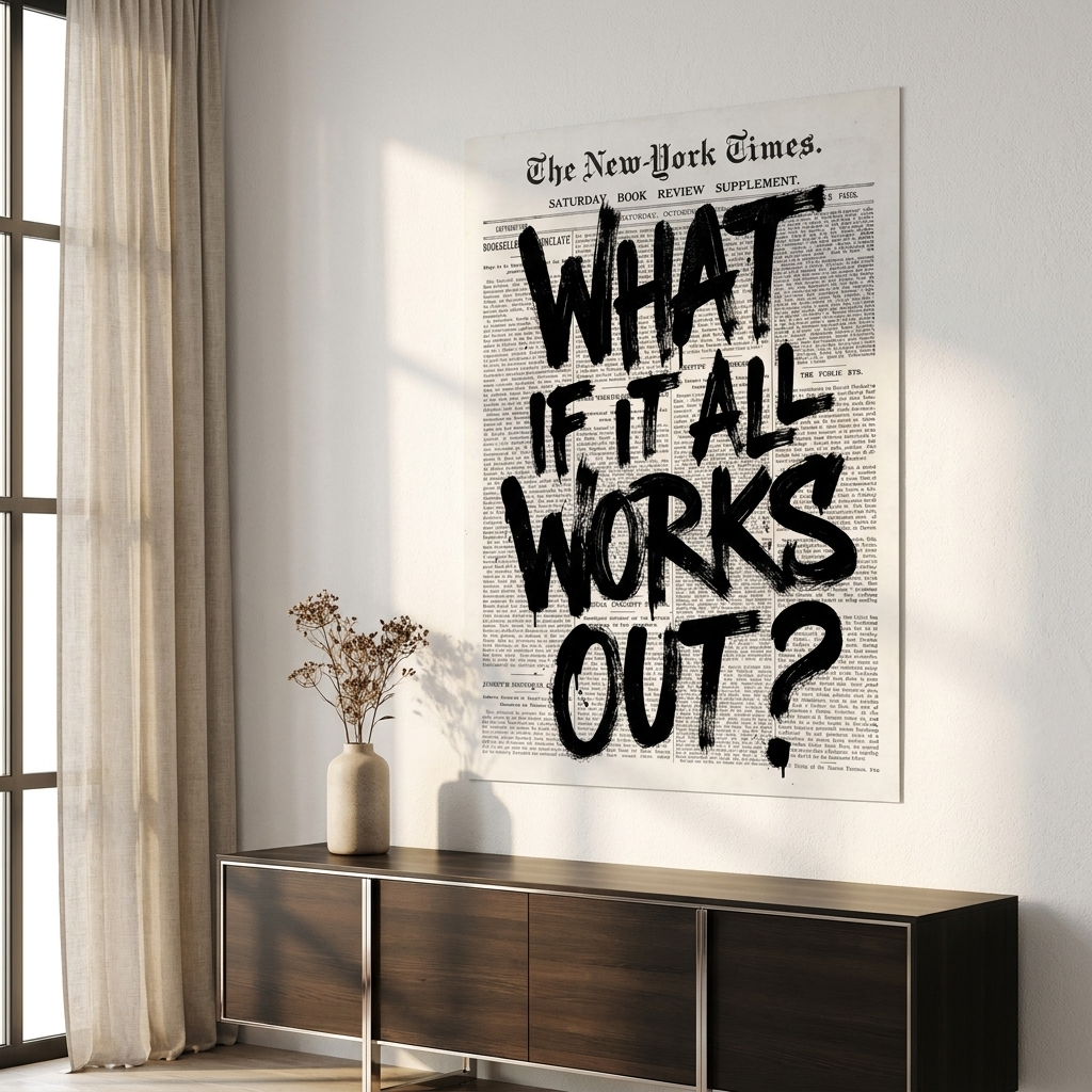 What if it all works out Poster Raum Mockup
