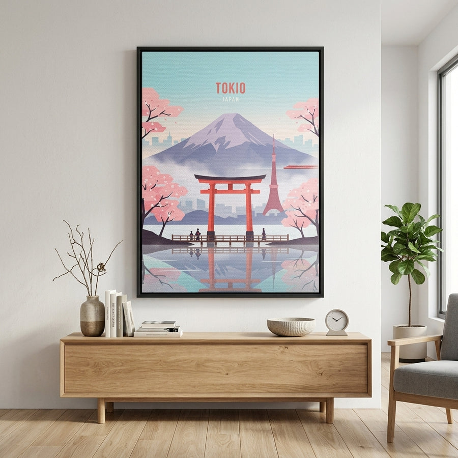 DOTCOMCANVAS® Tokyo Leinwandbild im Wohnraum