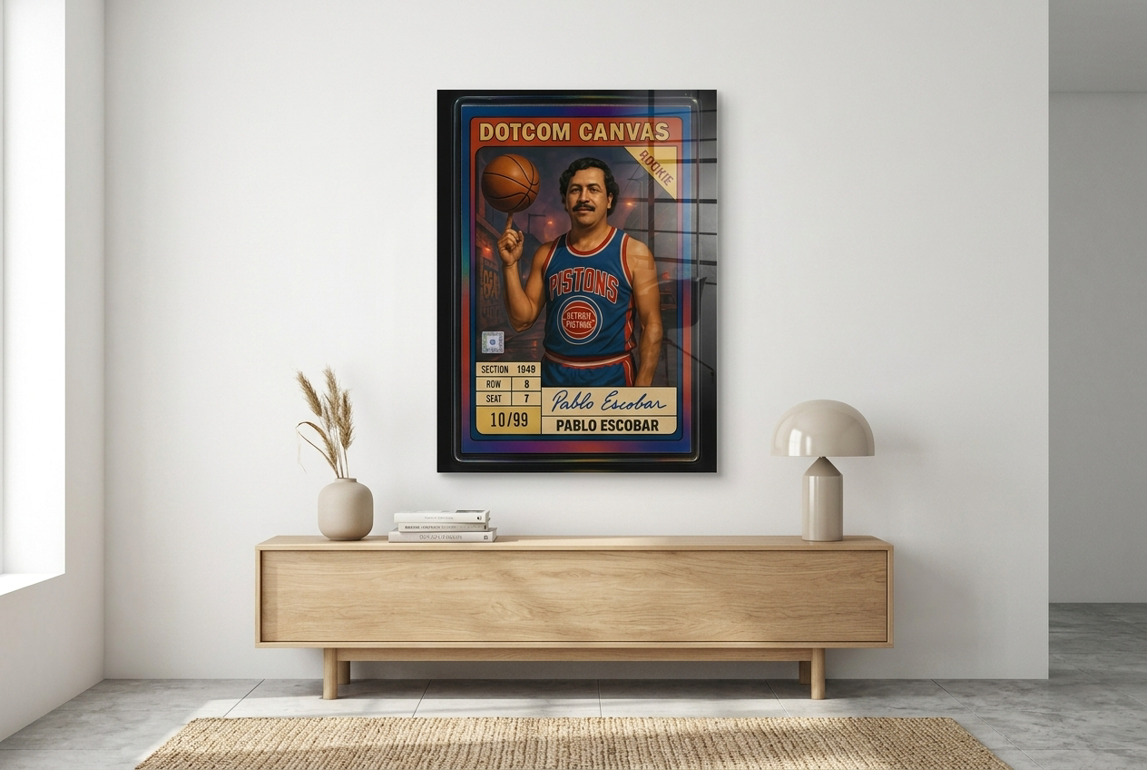 3473 Pablo Escobar Basketball Card Acrylglas Room