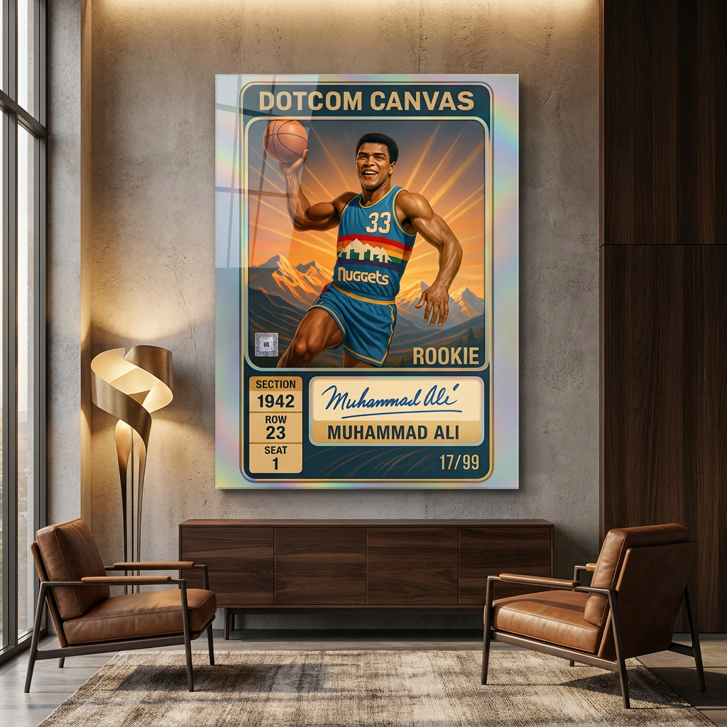 Muhammad Ali Basketball Card - Acrylglas