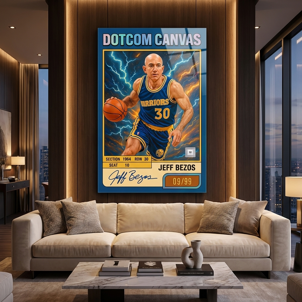 Jeff Bezos Basketball Card - Acrylglas