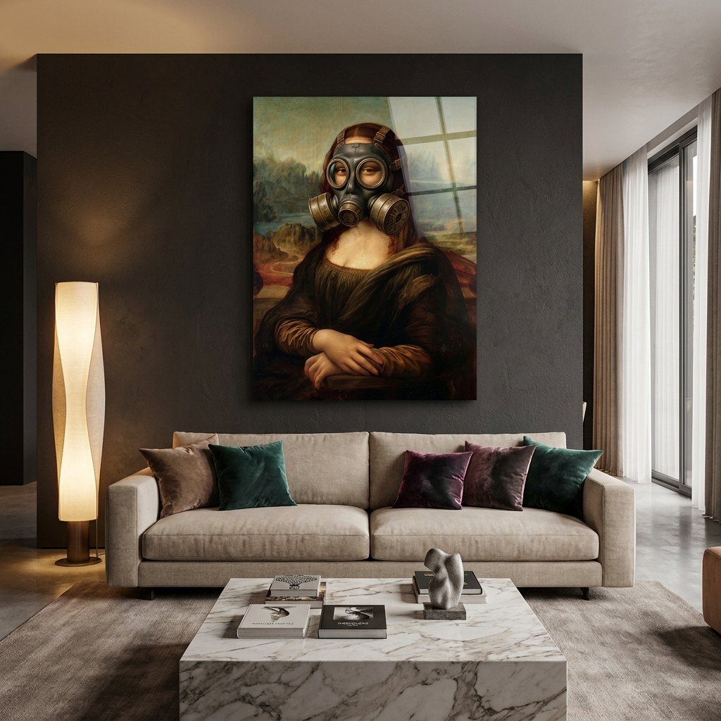 Mona Lisa 3 for Toilett - Acrylglas