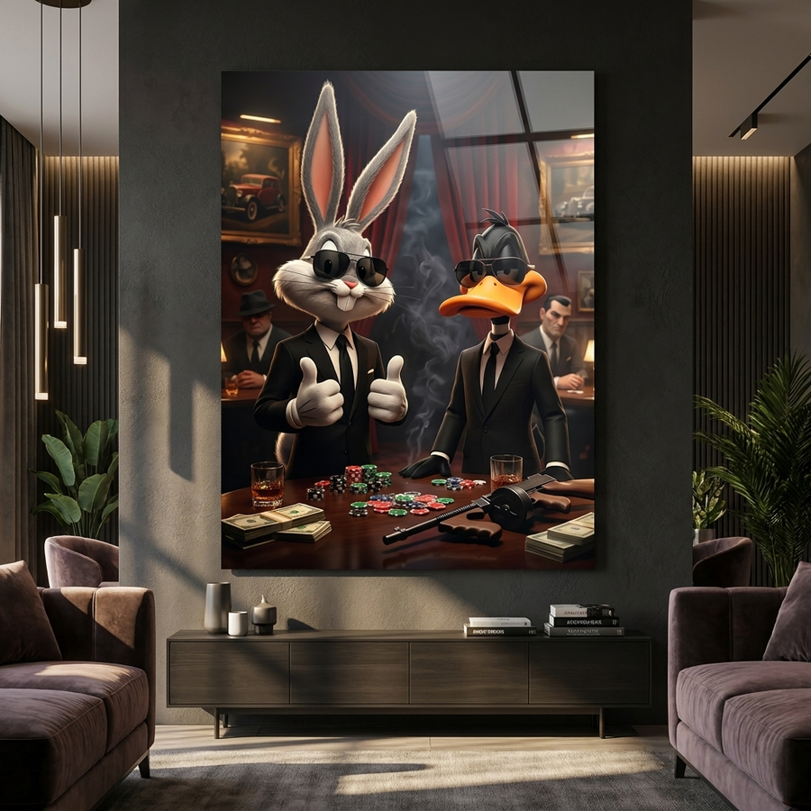 DOTCOMCANVAS Casino Bunny and Duck Acrylglas Room