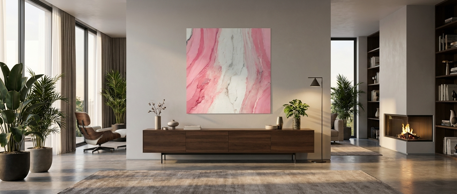 DOTCOMCANVAS Candyfloss Marble Poster Banner