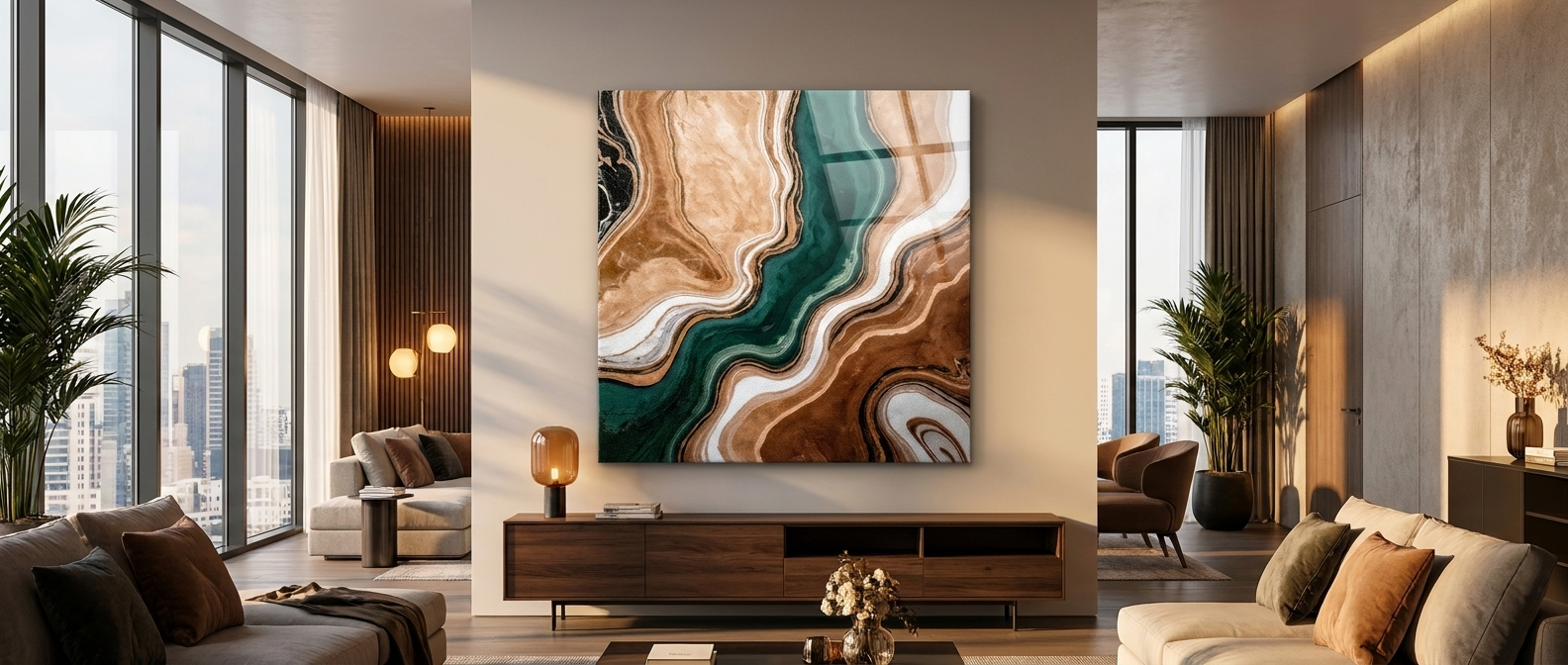 DOTCOMCANVAS Captivating Currents Acrylglas Banner