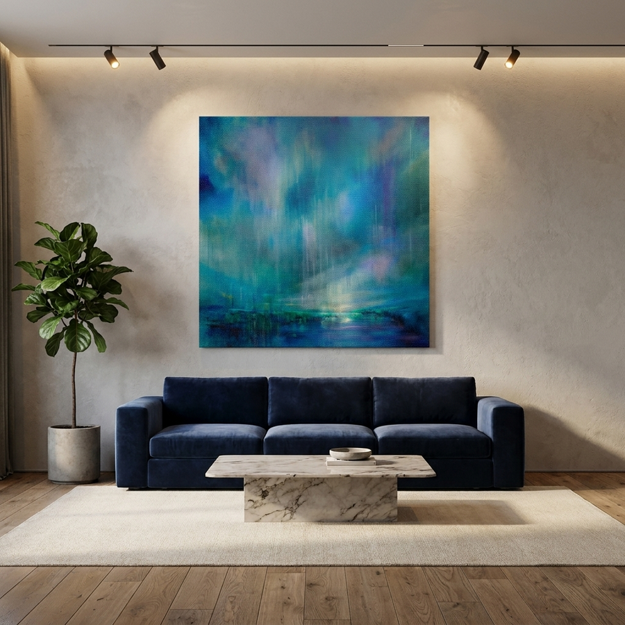DOTCOMCANVAS Purple Rain Leinwandbild Room