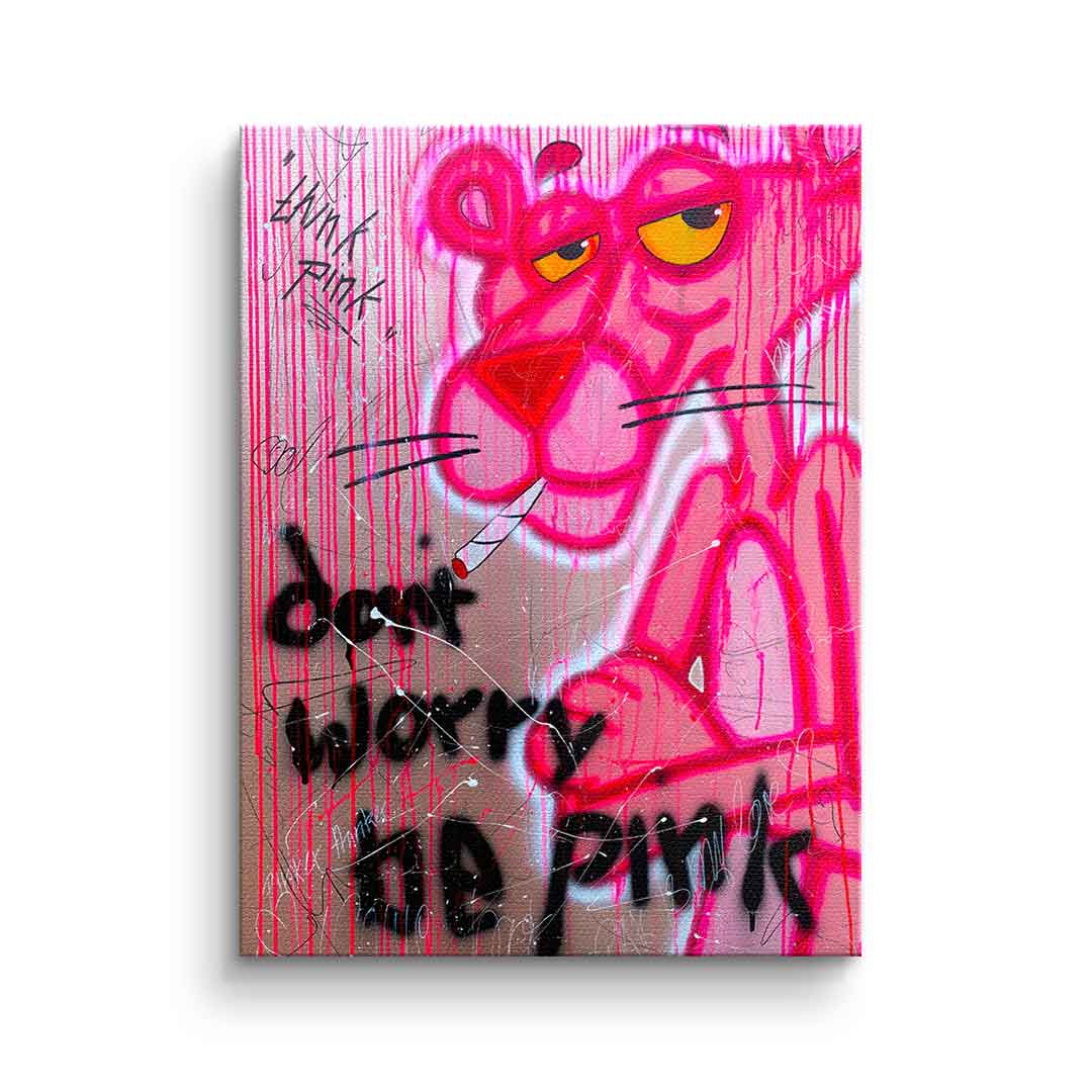 Dont Worry Be Pink – Kennenlern-Leinwand 30 × 20 cm