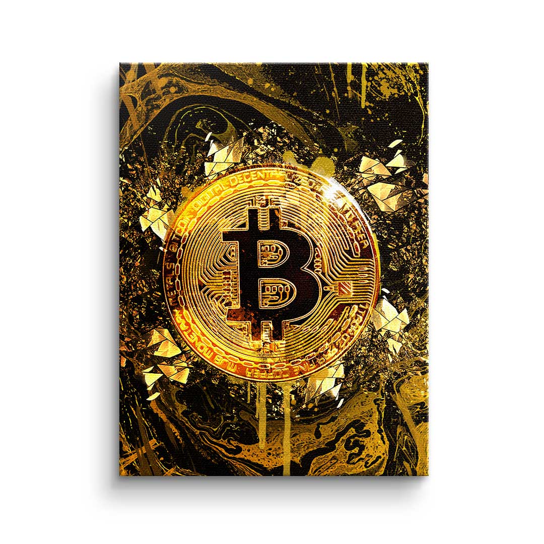 Goldrush Bitcoin – Kennenlern-Leinwand 30 × 20 cm