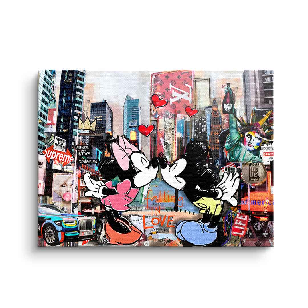Kiss in New York City – Kennenlern-Leinwand 30 × 20 cm