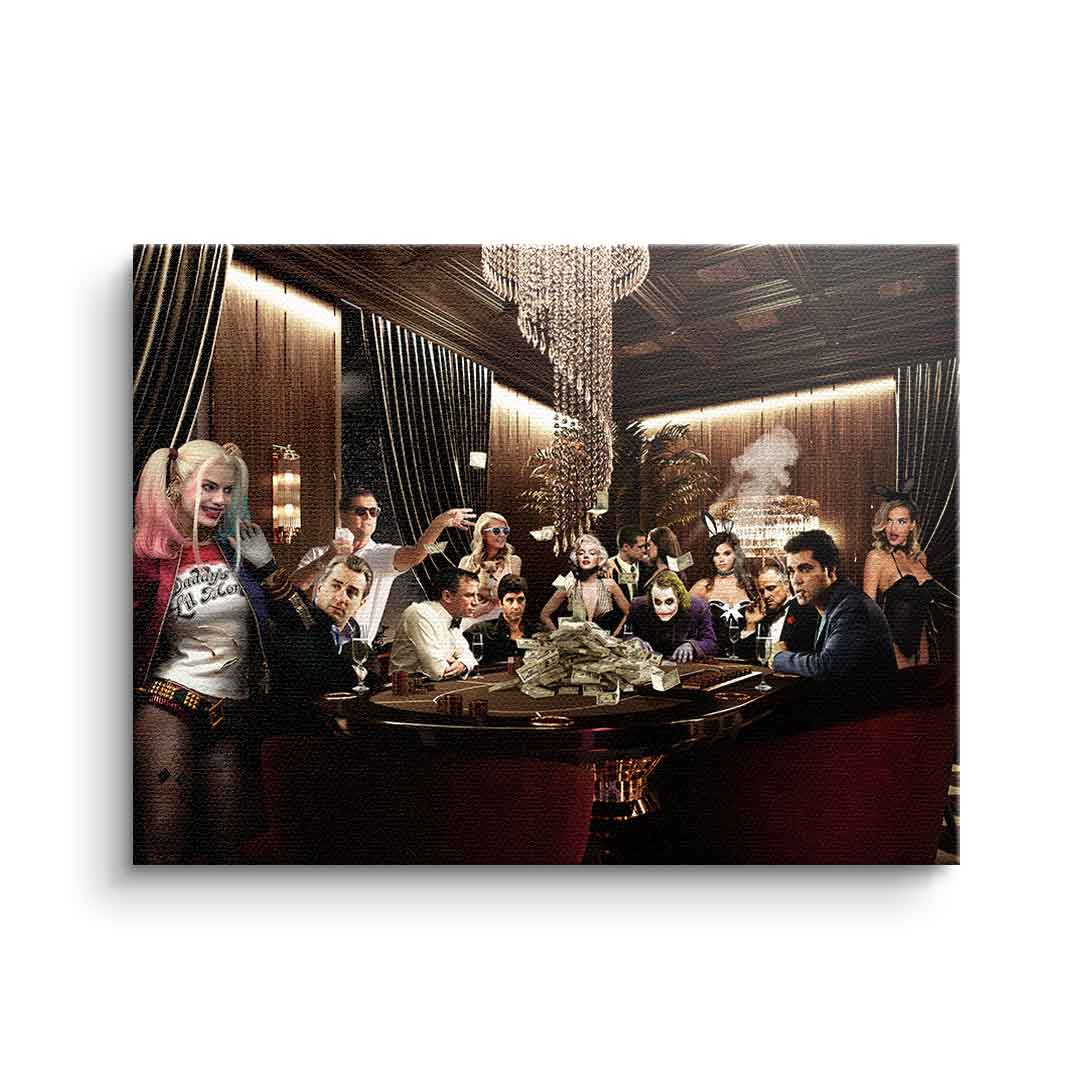 Poker Night – Kennenlern-Leinwand 30 × 20 cm