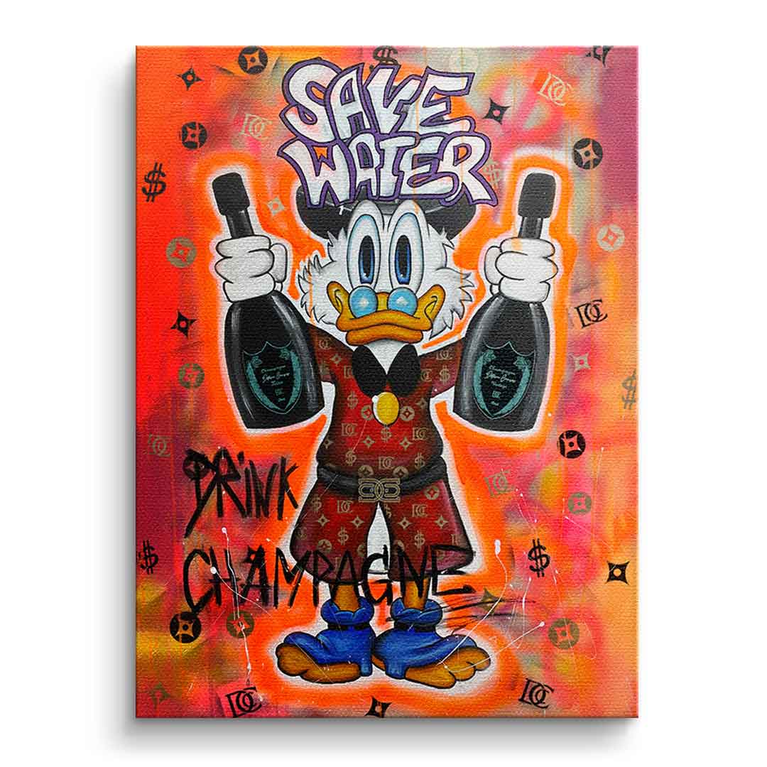 Save Water – Kennenlern-Leinwand 30 × 20 cm