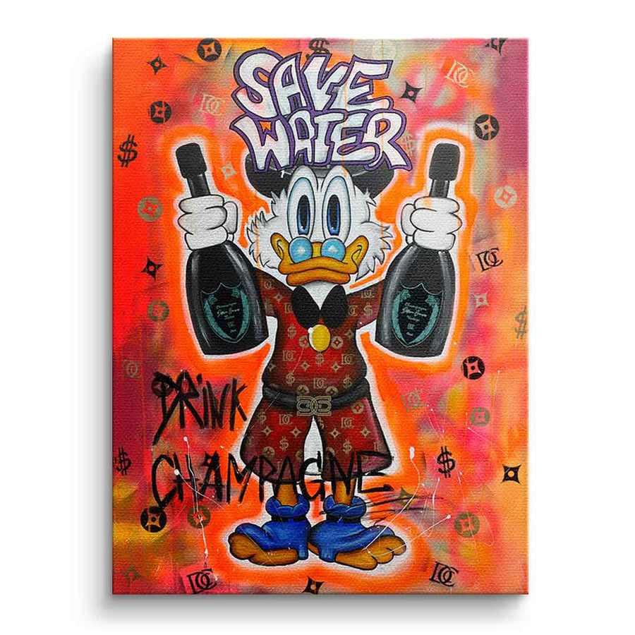 Save Water – Kennenlern-Leinwand 30 × 20 cm