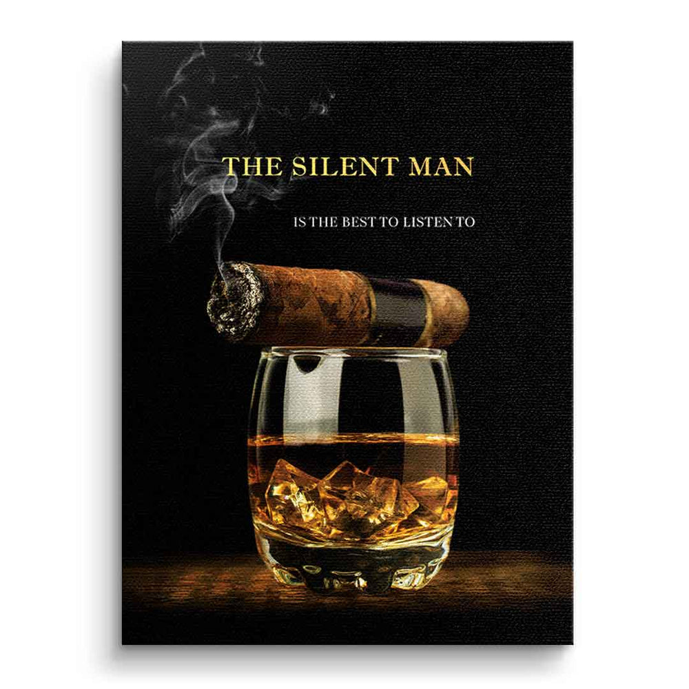 The Silent Man – Kennenlern-Leinwand 30 × 20 cm