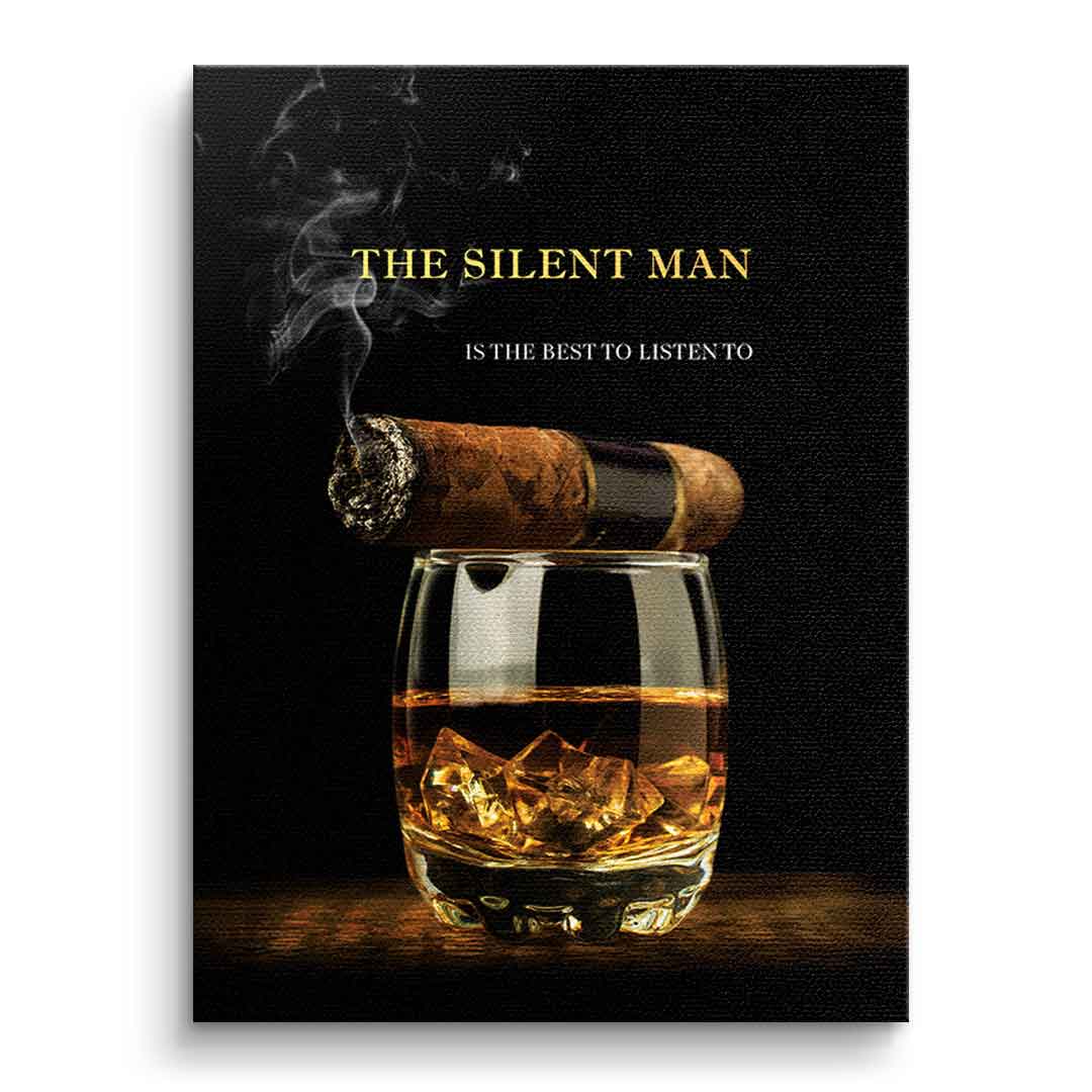 The Silent Man – Kennenlern-Leinwand 30 × 20 cm