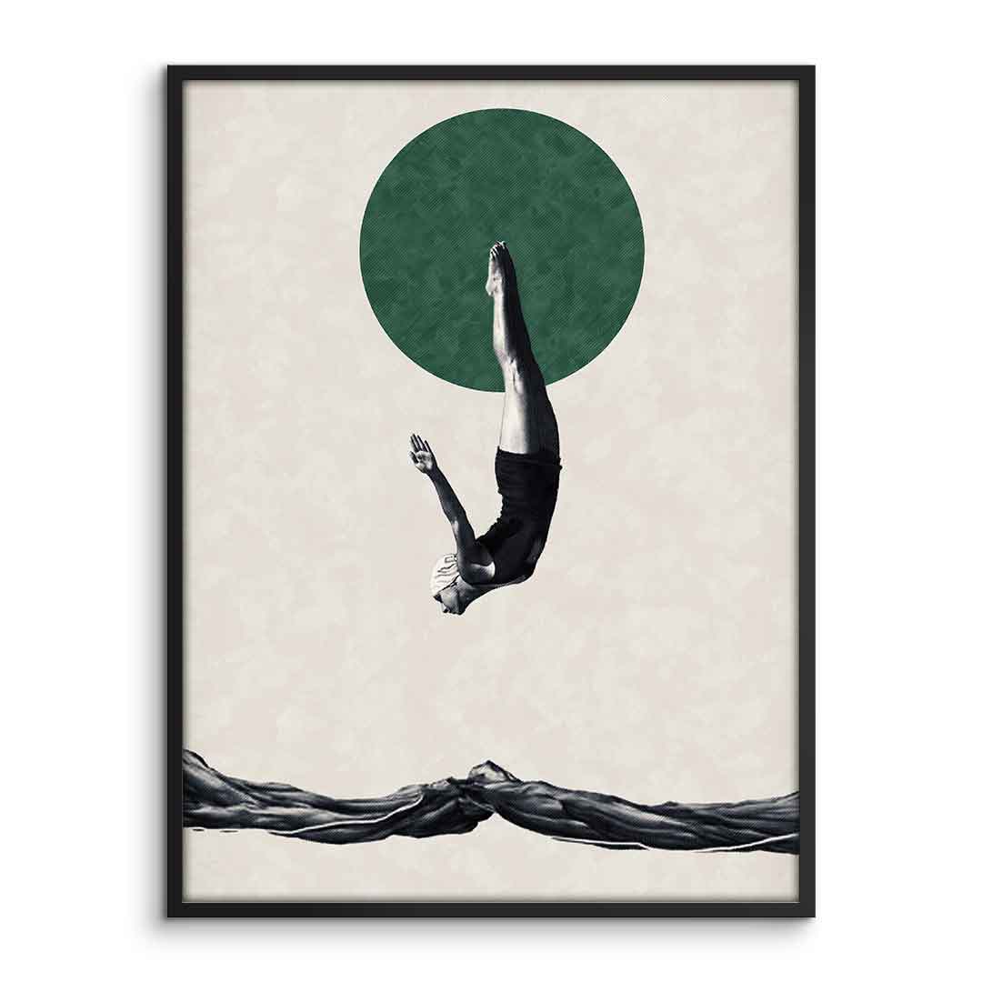 DOTCOMCANVAS® Dive Poster – gerahmte Vorderansicht