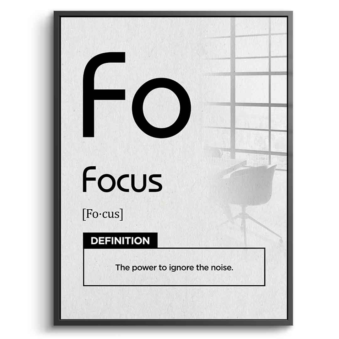 DOTCOMCANVAS® Focus (Fo) Acrylglasbild Version Weiß – Echtheitszertifikat
