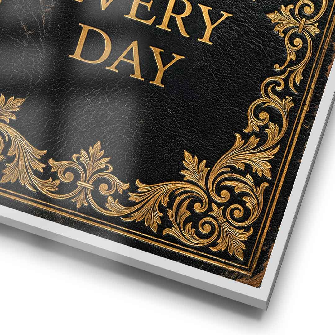 DOTCOMCANVAS® 1% better every day Poster – gerahmtes Detail