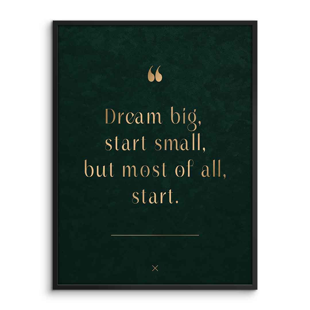 DOTCOMCANVAS Dream Big Poster mit Rahmen Frontansicht