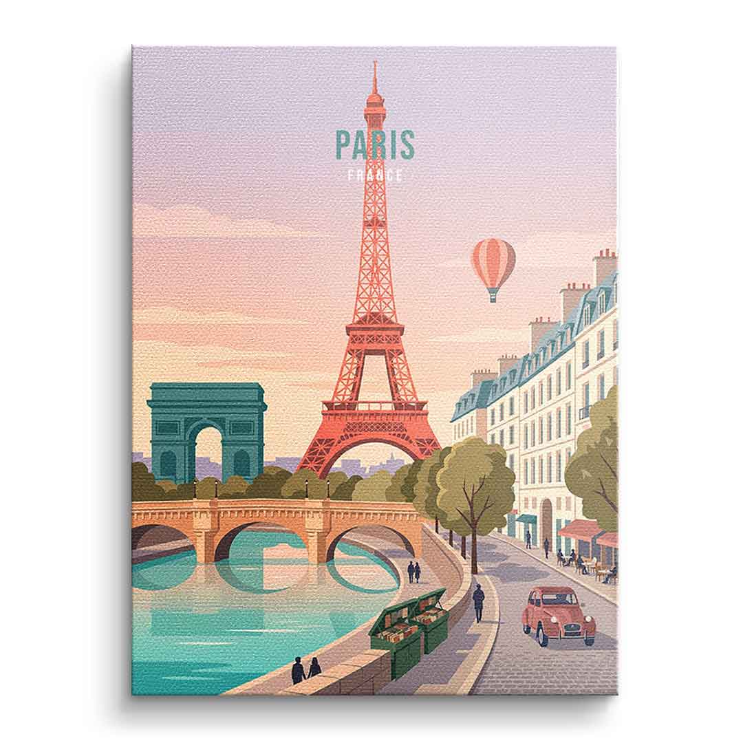 DOTCOMCANVAS Paris Leinwandbild Vorderansicht ohne Rahmen (korrekt)