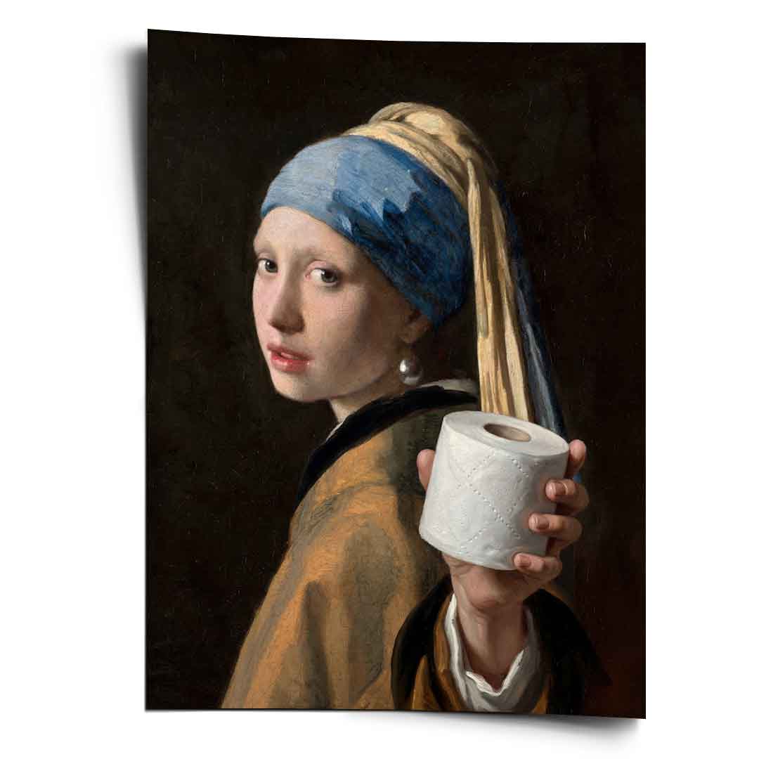 DOTCOMCANVAS Classic Painting for Toilett Poster Front Hochformat