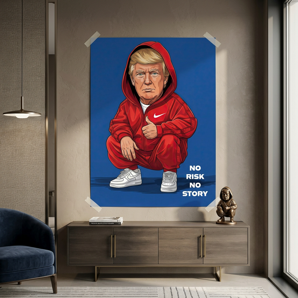 DOTCOMCANVAS Trump Swag Poster Wohnraum Ambiente