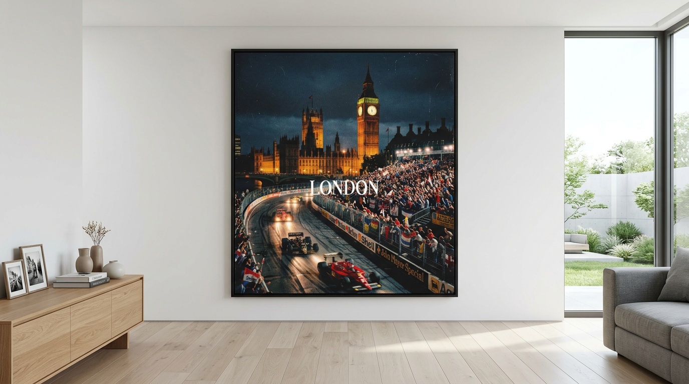3606 London F1 - Canvas Banner