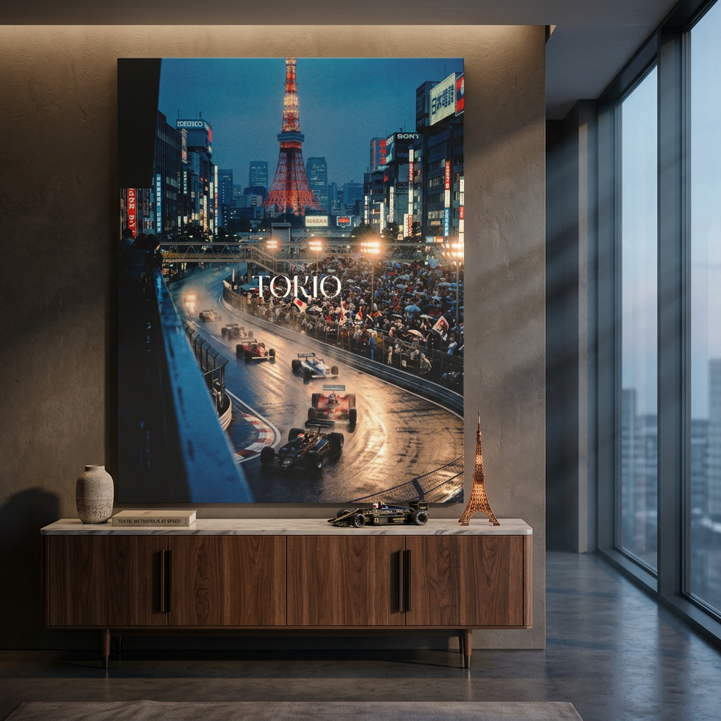 Tokyo F1 - Canvas Room mockup