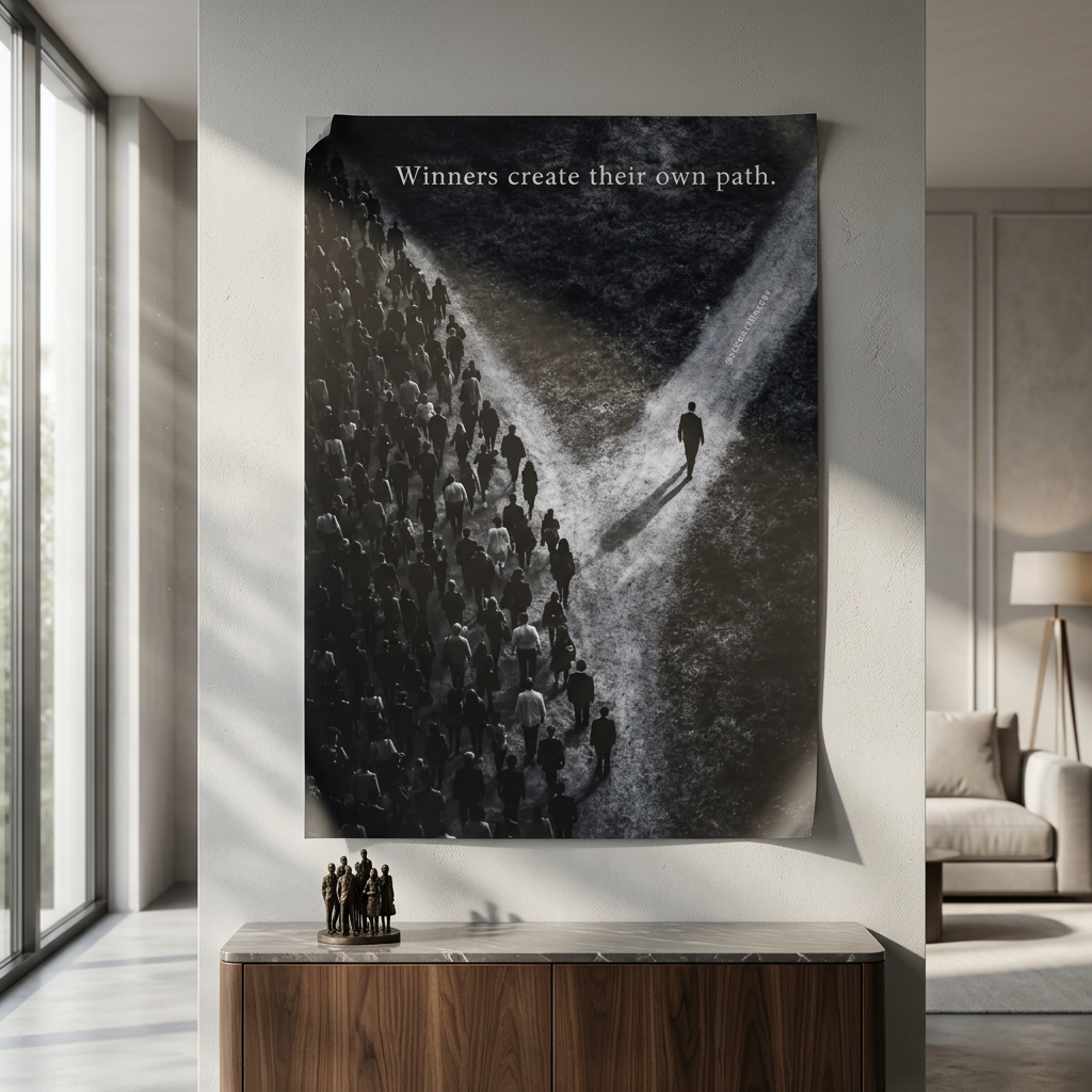 Winners Path - Poster Room mockup