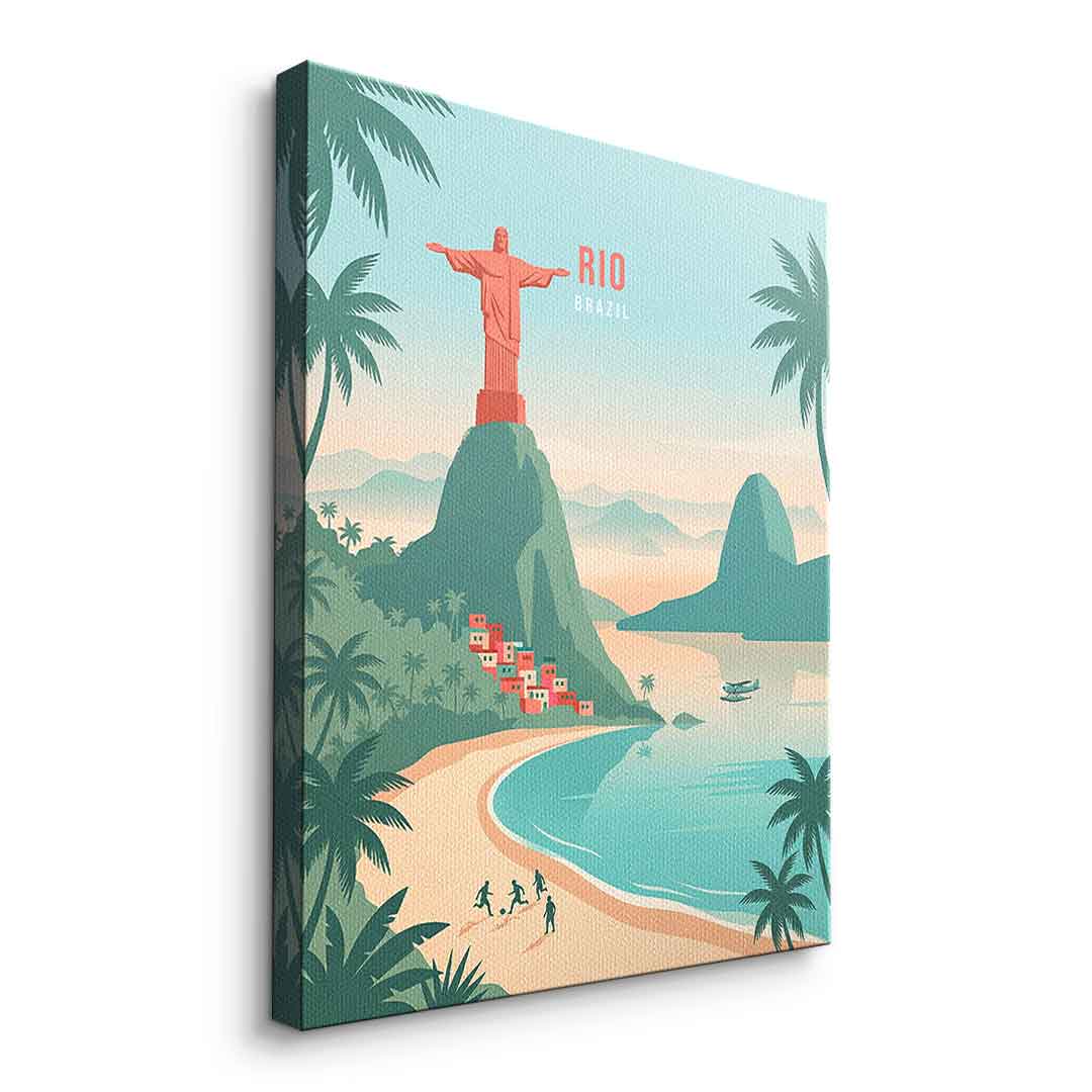 DOTCOMCANVAS Rio Leinwandbild Seitenansicht ohne Rahmen