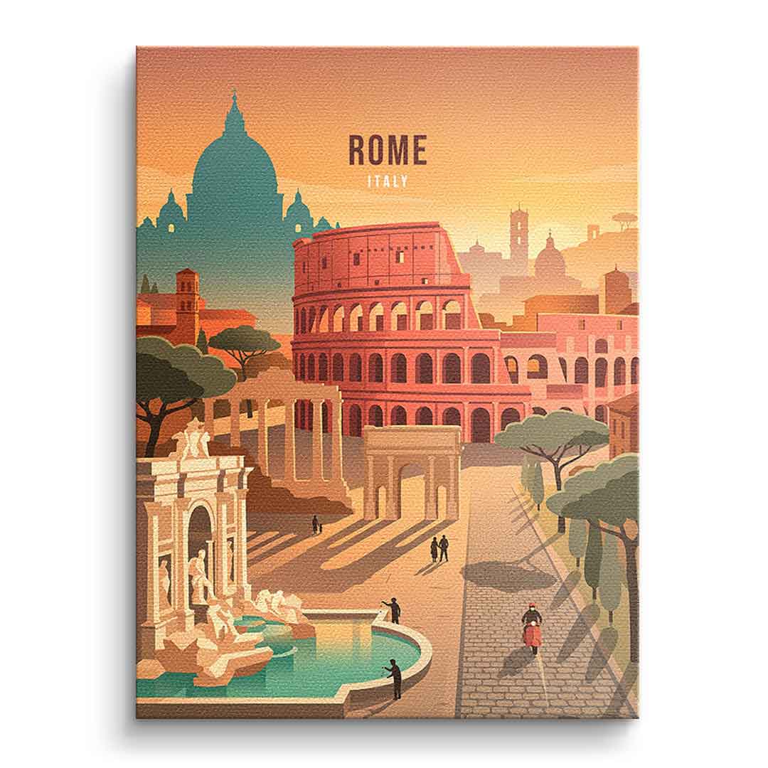 DOTCOMCANVAS Rome Leinwandbild Vorderansicht ohne Rahmen (korrekt)