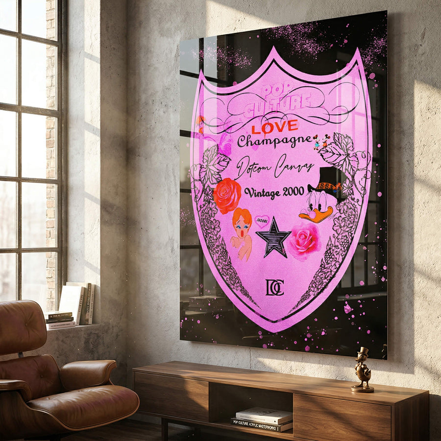 LOVE CHAMPAGNE - Acrylglas