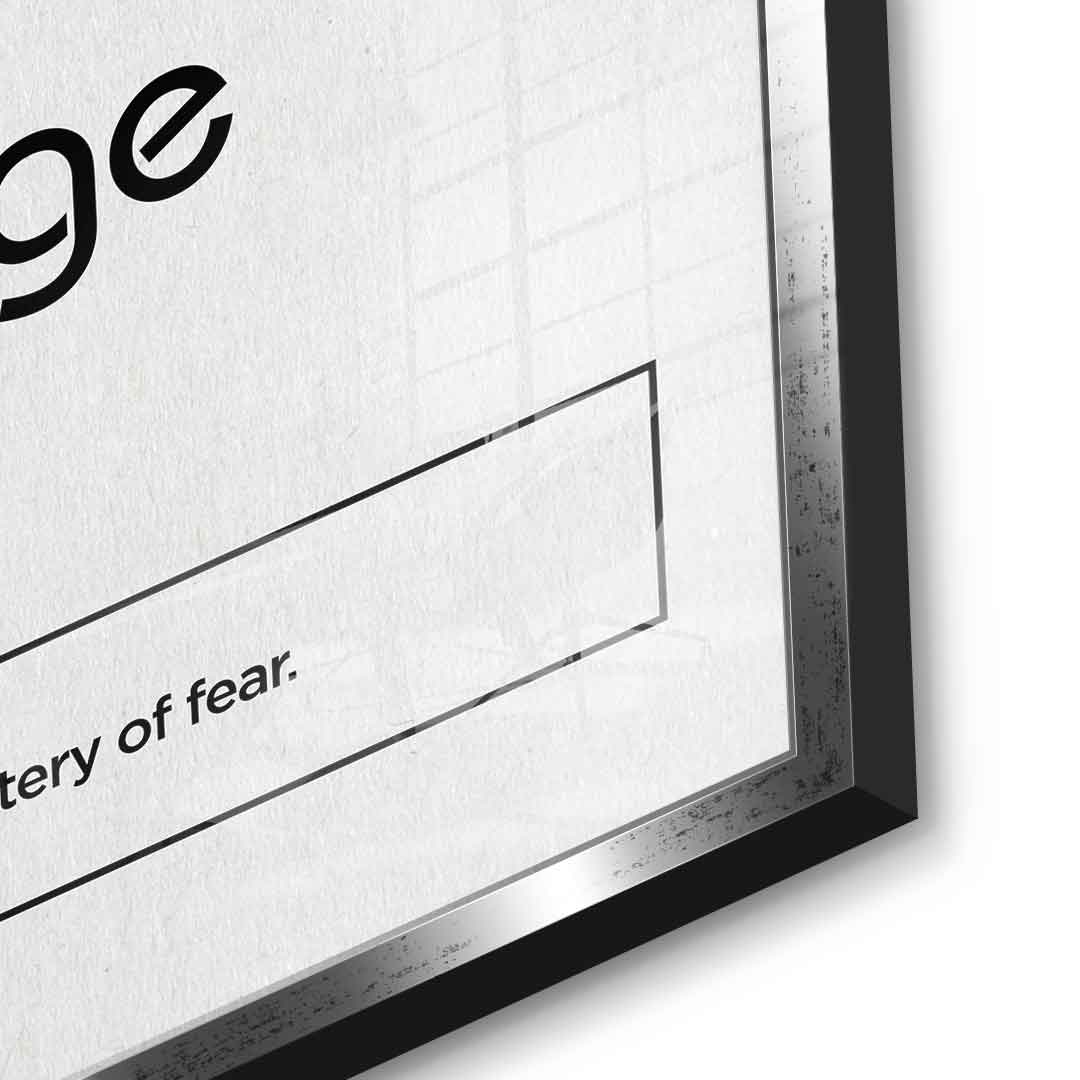 DOTCOMCANVAS® Courage (Co) Acrylglasbild Version Weiß – Detailansicht 3