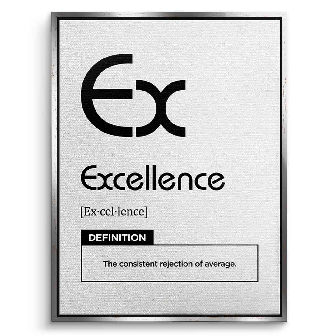 DOTCOMCANVAS® Excellence (Ex) Leinwandbild Version Weiß – Vorderansicht Schwarzer Rahmen