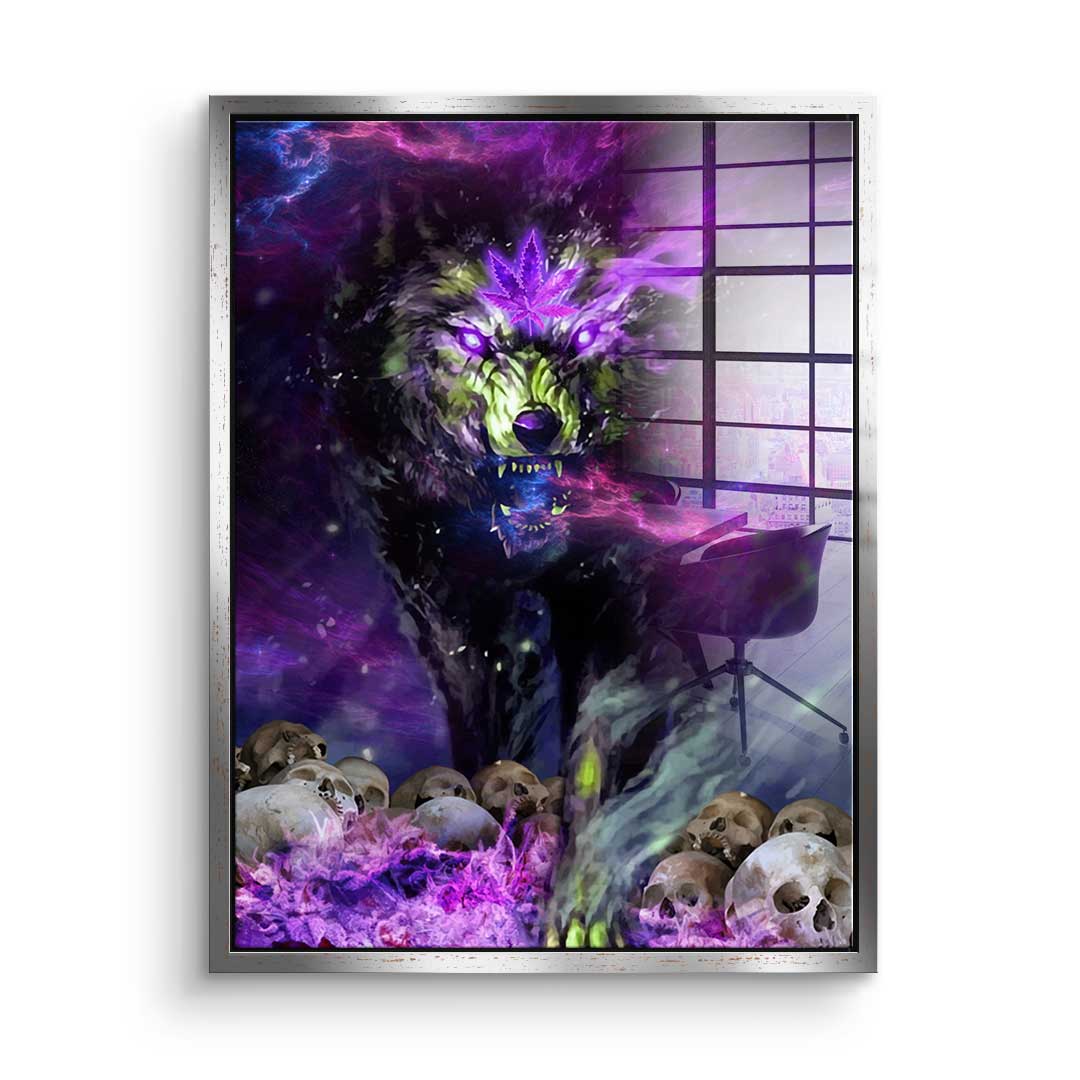 Obraz akrylowy Cannabis Wolf