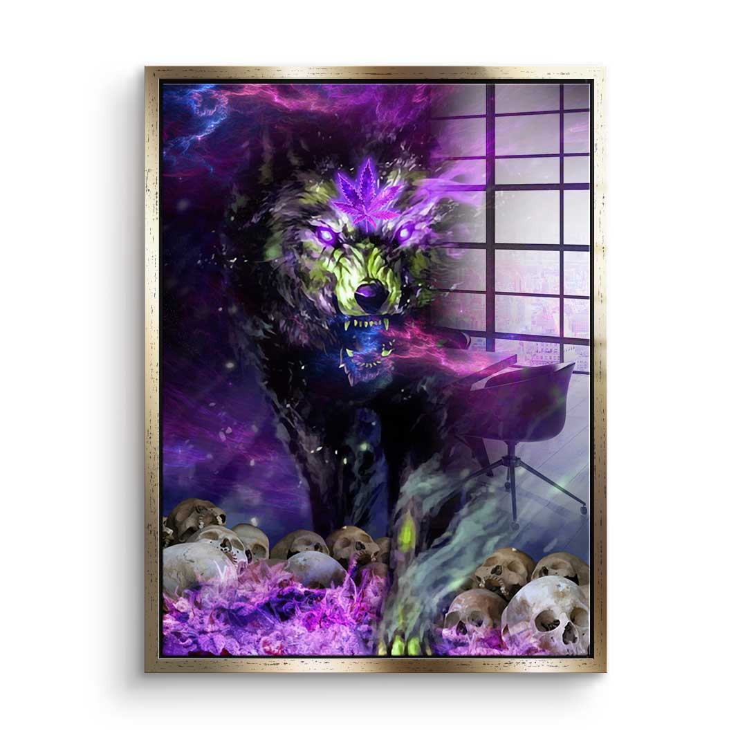 Obraz akrylowy Cannabis Wolf