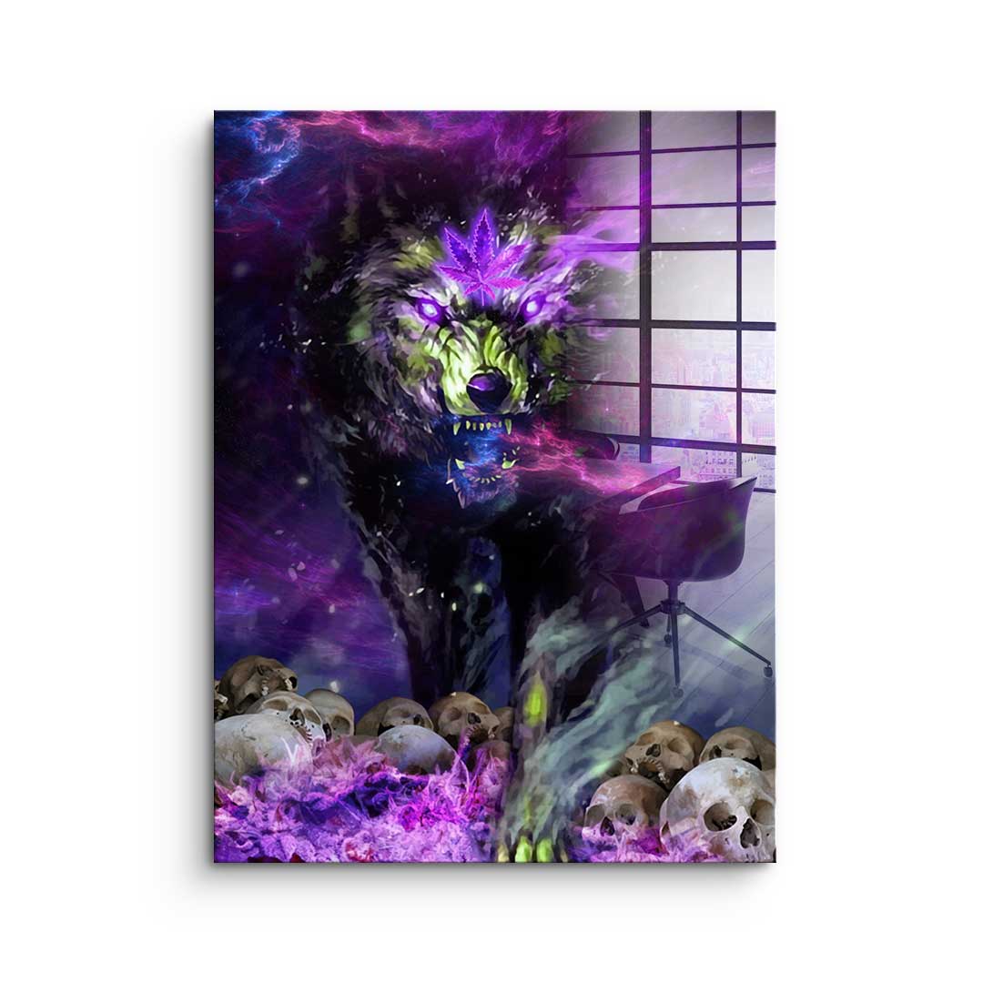 Obraz akrylowy Cannabis Wolf