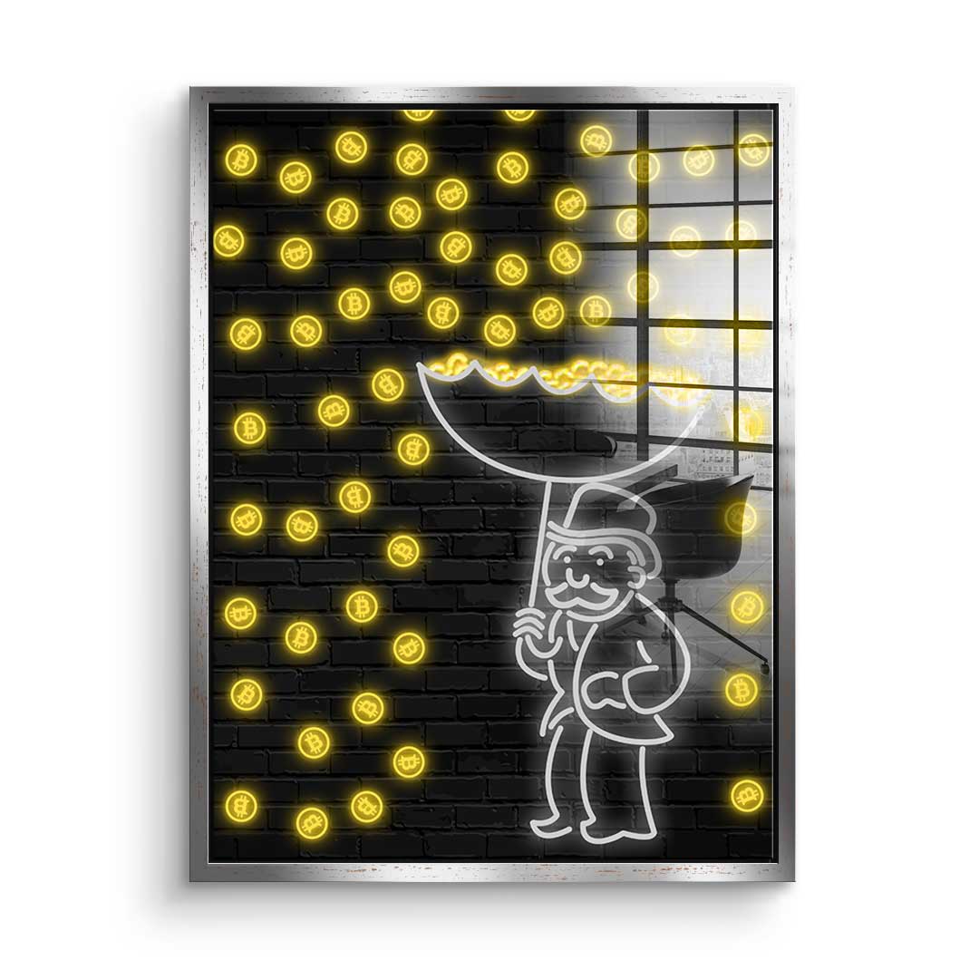 Bitcoin Rain - Acrylglas