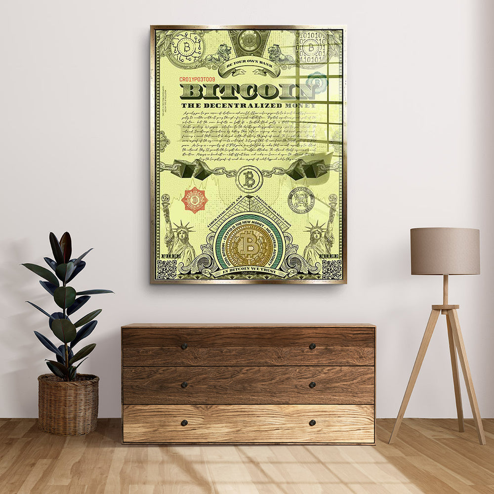 Bitcoin is the New Money Acrylglasbild – Ansicht 3