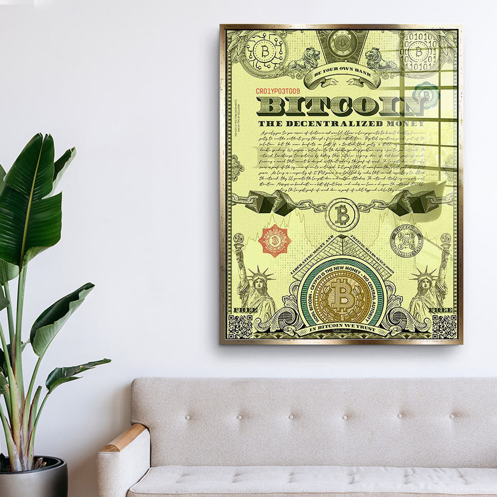 Bitcoin is the New Money Acrylglasbild – Ansicht 2