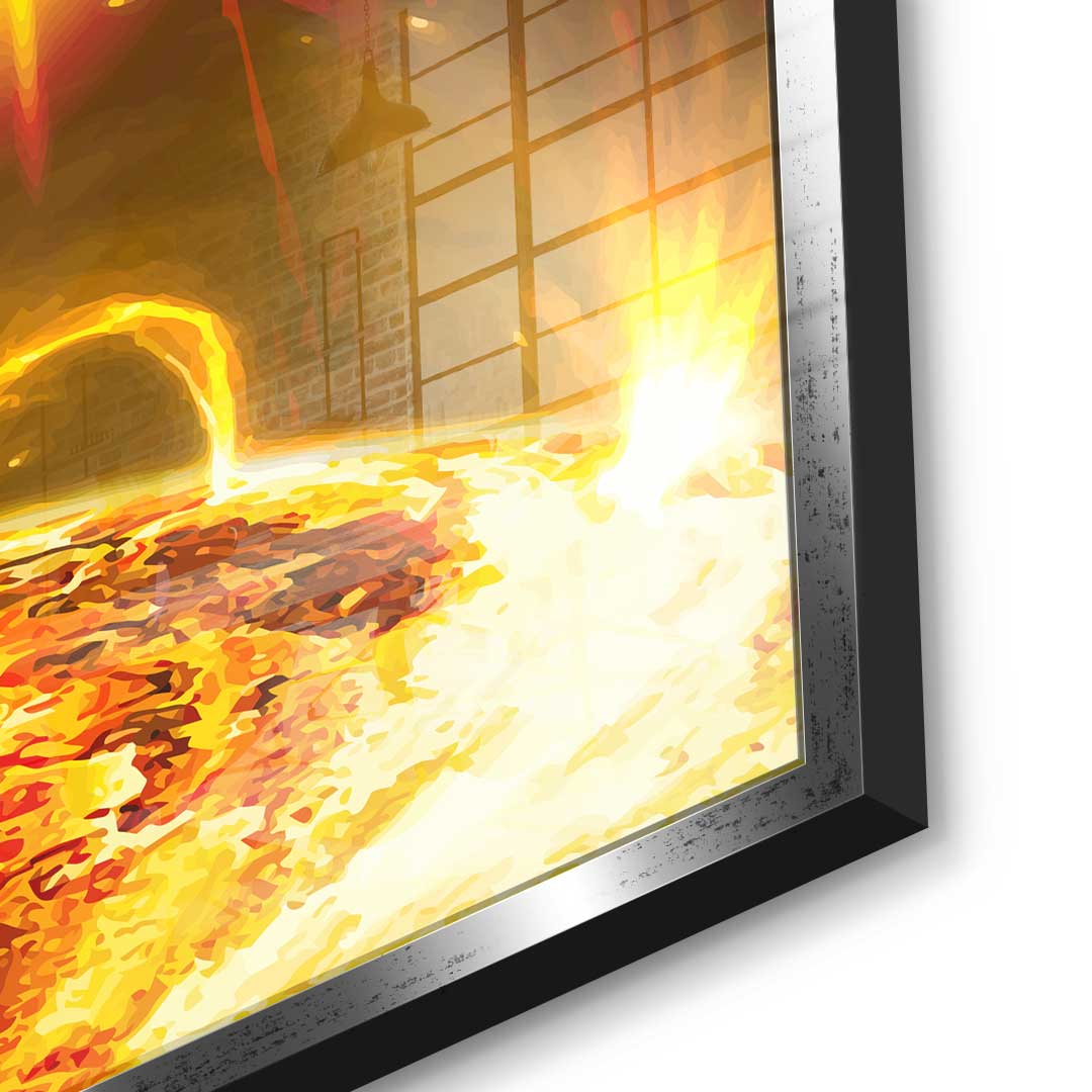 Bitcoin on Fire - Acrylglas