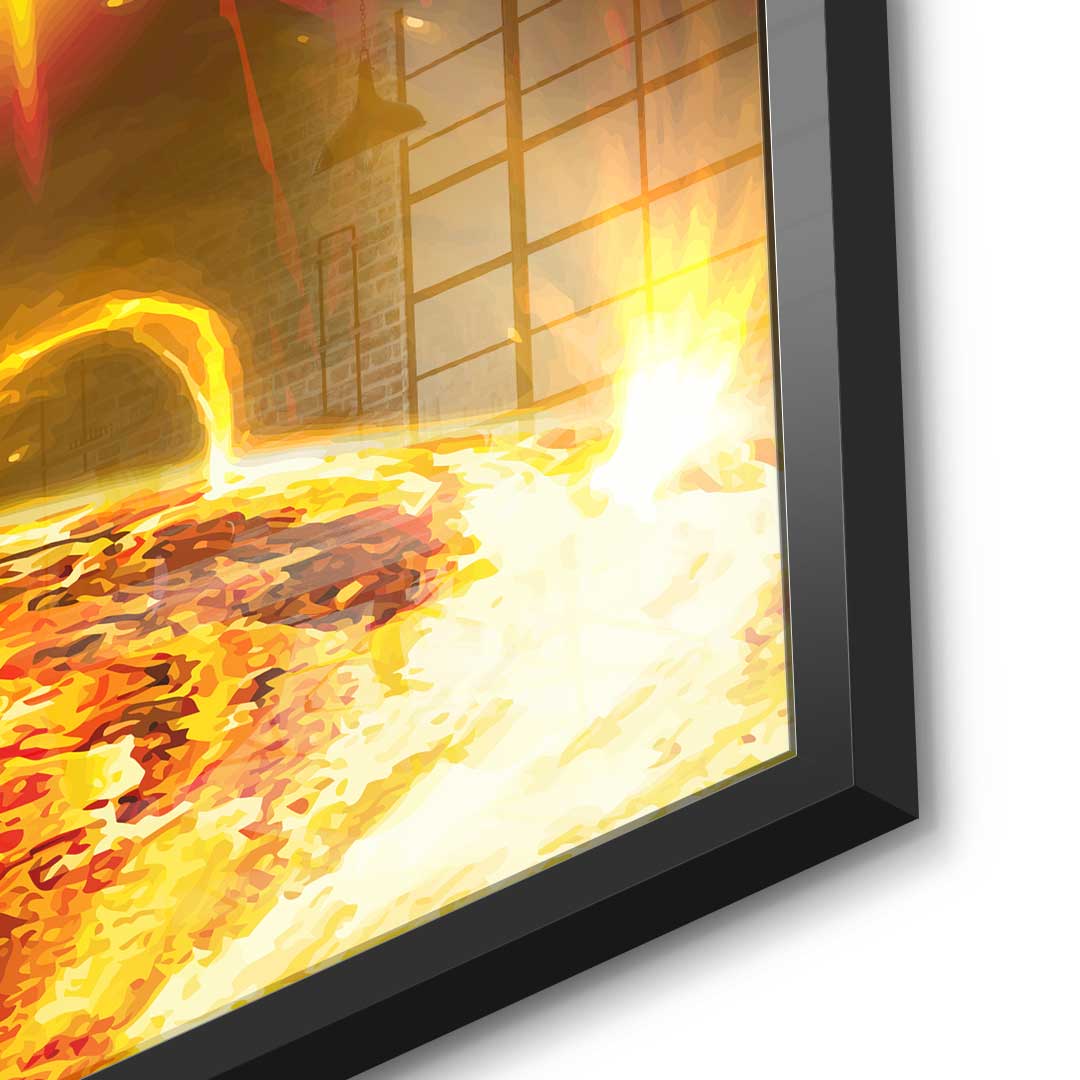 Bitcoin on Fire - Acrylglas